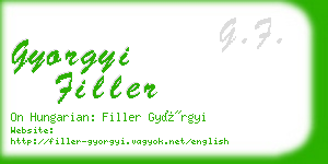 gyorgyi filler business card